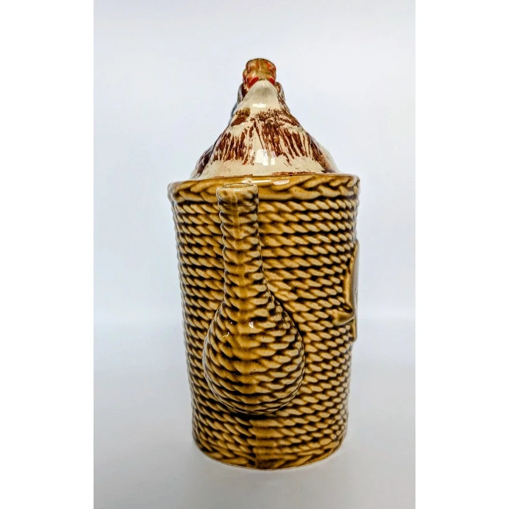 Vintage Rossini Japan Basketweave Hen Coffee Pot